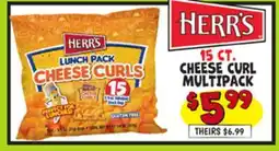 Ollie's HERR'S 15 CT. CHEESE CURL MULTIPACK offer