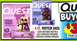 Ollie's QUEST 4 CT. PROTEIN BARS offer