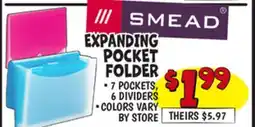 Ollie's SMEAD EXPANDING POCKET FOLDER offer