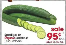 Giant Eagle Seedless or Organic Seedless Cucumbers offer