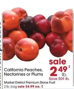 Giant Eagle California Peaches, Nectarines or Plums offer
