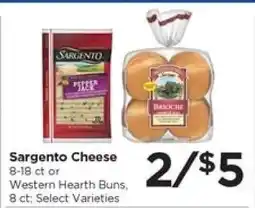 Food 4 Less Sargento Cheese or Western Hearth Buns offer