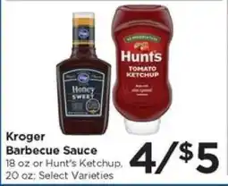 Food 4 Less Kroger Barbecue Sauce or Hunt's Ketchup offer