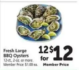 Safeway Fresh Large BBQ Oysters offer