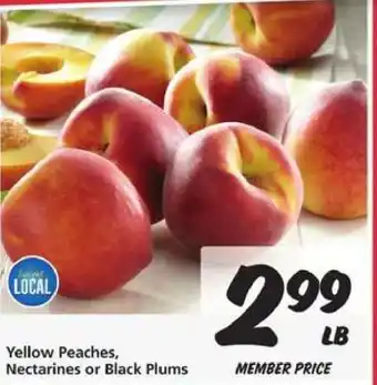 Safeway Yellow Peaches, Nectarines or Black Plums offer