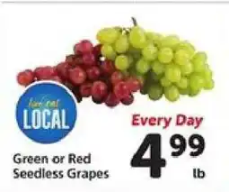 Safeway Green or Red Seedless Grapes offer