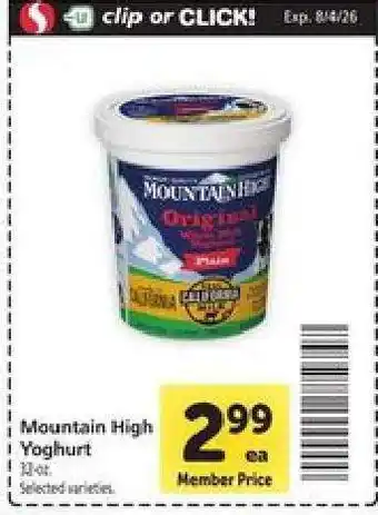 Mountain High Yoghurt