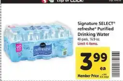 Safeway Signature Select Refreshe Purified Drinking Water offer