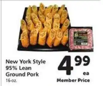 Safeway New York Style 95% Lean Ground Pork offer