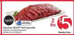 Safeway Signature SELECT Pork Spareribs offer
