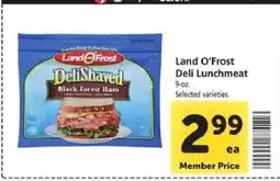 Safeway Land O'Frost Deli Lunchmeat offer