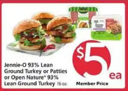 Safeway Jennie-O 93% Lean Ground Turkey or Patties or Open Nature 93% Lean Ground Turkey offer