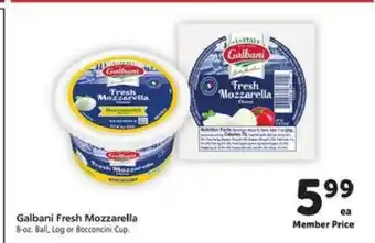 Safeway Galbani Fresh Mozzarella offer