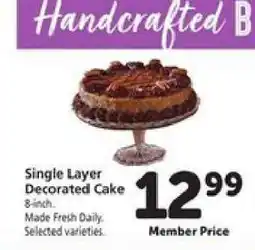 Safeway Single Layer Decorated Cake offer