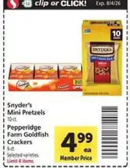 Safeway Snyder's Mini Pretzels offer