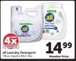 Safeway all Laundry Detergent offer