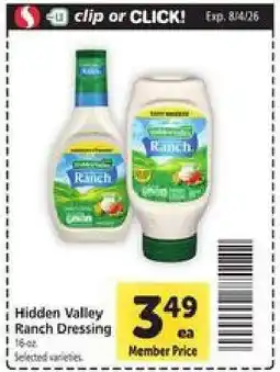 Safeway Hidden Valley Ranch Dressing offer