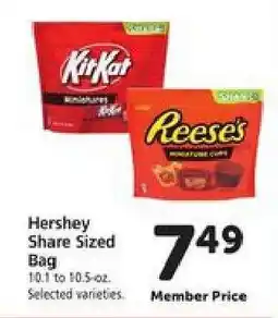 Safeway Hershey Share Sized Bag offer