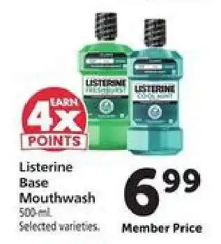 Safeway Listerine Base Mouthwash offer