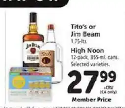 Safeway Tito's or Jim Beam / High Noon offer