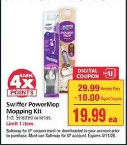 Safeway Swiffer PowerMop Mopping Kit offer