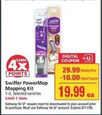 Safeway Swiffer PowerMop Mopping Kit offer