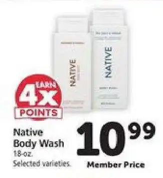 Safeway Native Body Wash offer