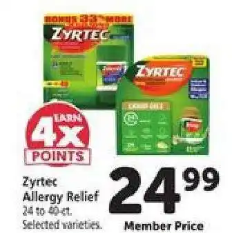 Safeway Zyrtec Allergy Relief offer