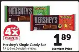 Safeway Hershey's Single Candy Bar offer