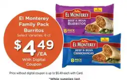 Pick'n Save El Monterey Family Pack Burritos offer