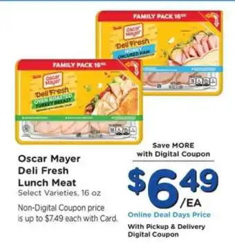 Pick'n Save Oscar Mayer Deli Fresh Lunch Meat offer