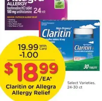 Pick'n Save Claritin or Allegra Allergy Relief offer