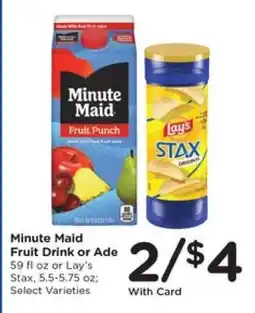 Pick'n Save Minute Maid Fruit Drink or Ade offer