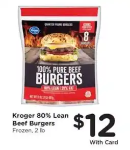 Pick'n Save Kroger 80% Lean Beef Burgers offer