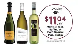 Pick'n Save Martin's Rake, Ruffino or Ecco Domani Pinot Grigio offer