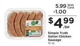 Kroger Simple Truth Italian Chicken Sausage offer