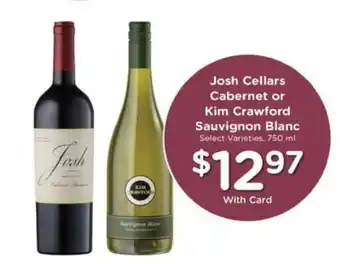 Pick'n Save Josh Cellars Cabernet or Kim Crawford Sauvignon Blanc offer