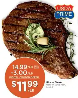 Kroger Ribeye Steaks offer