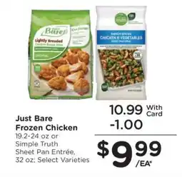 Kroger Just Bare Frozen Chicken offer