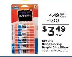 Kroger Elmer’s Disappearing Purple Glue Sticks offer