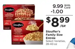 Kroger Stouffer's Family Size Entrée offer