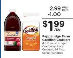 Kroger Pepperidge Farm Goldfish Crackers offer