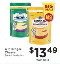 Kroger 4 lb Kroger Cheese offer