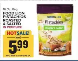 Food Lion FOOD LION PISTACHIOS ROASTED & SALTED offer