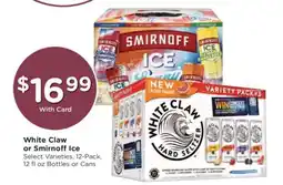 Kroger White Claw or Smirnoff Ice offer