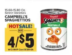 Food Lion Campbell's Spaghettios offer