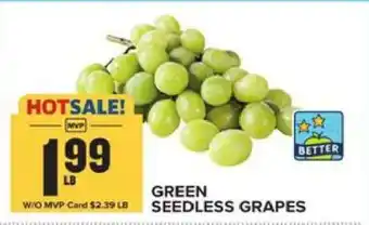 Food Lion Green Seedless Grapes offer