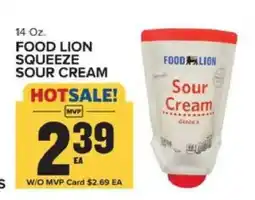 Food Lion FOOD LION SQUEEZE SOUR CREAM offer