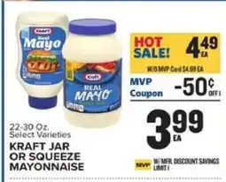 Food Lion Kraft Jar or Squeeze Mayonnaise offer