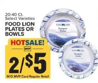 Food Lion Plates or Bowls